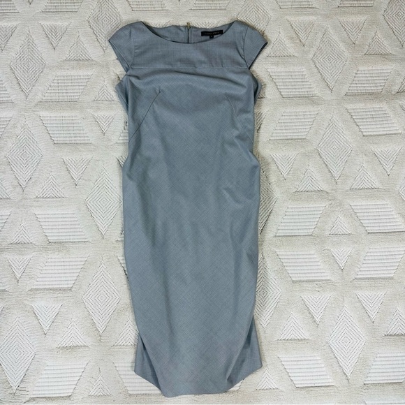 Cynthia Steffe Dress Size 8 Gray Wool Blend Midi Sheath - Picture 9 of 16